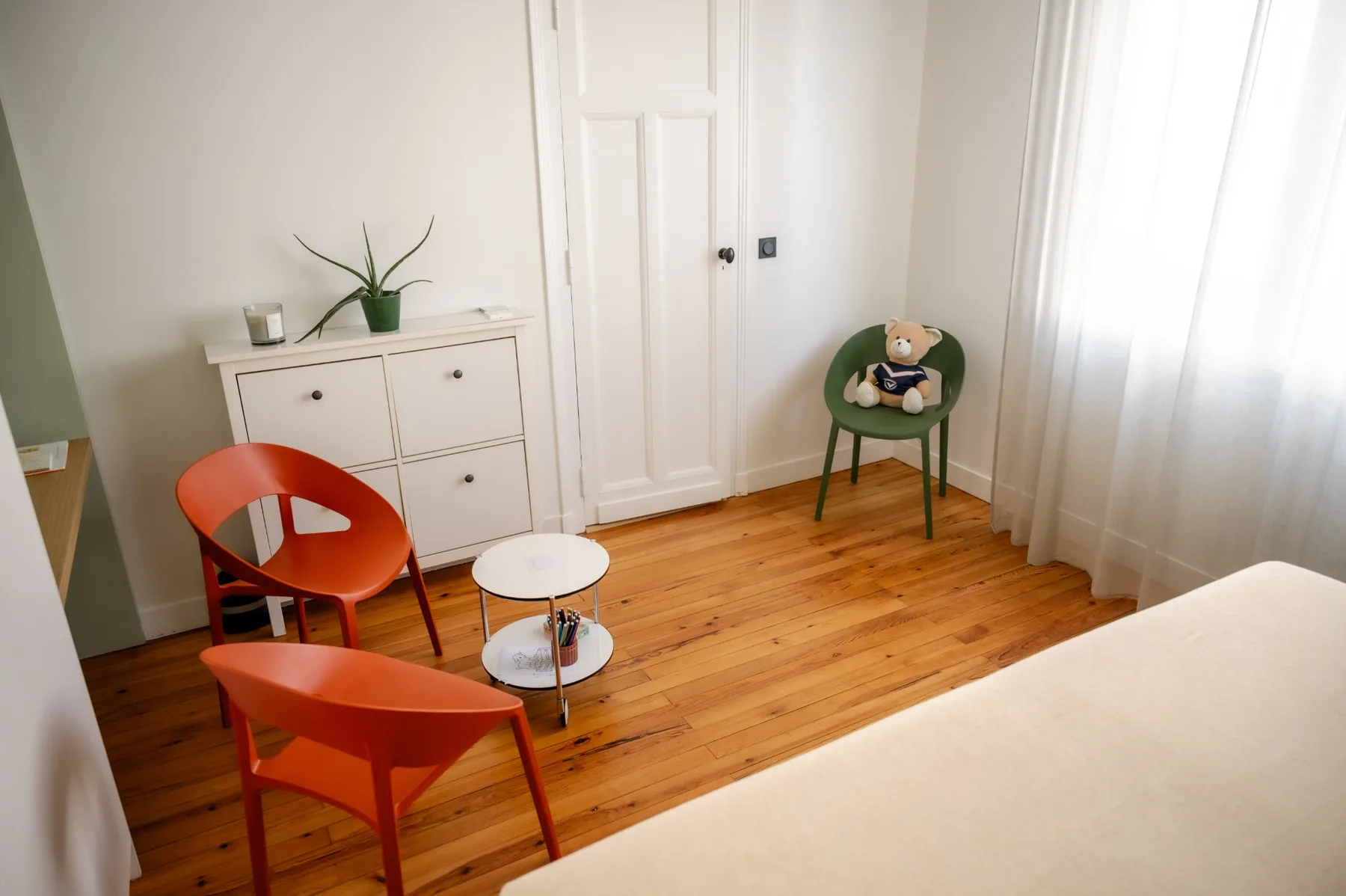 Un espace accueillant pour le temps d'échange en début de séance.